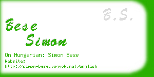 bese simon business card